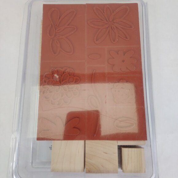 Stampin' Up! BLOOMIN WONDERFUL Wood Mounted Rubber Stamps Set Of 9 Flowers NEW - Picture 6 of 8